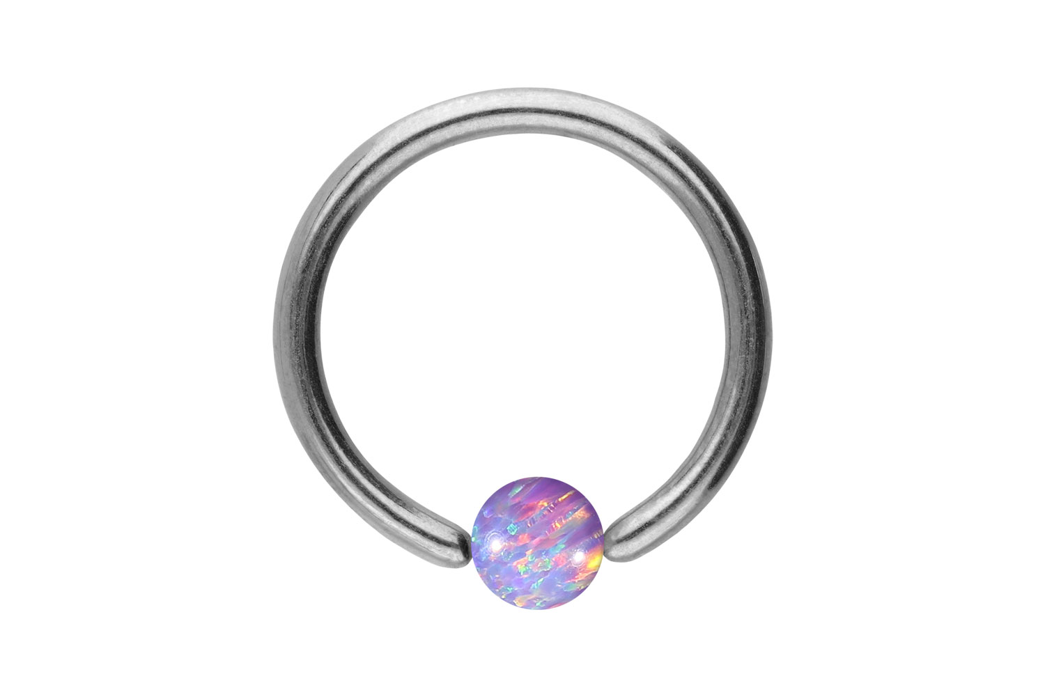 Chirurgenstahl Klemmkugelring Piercing SYNTHETISCHER OPAL
